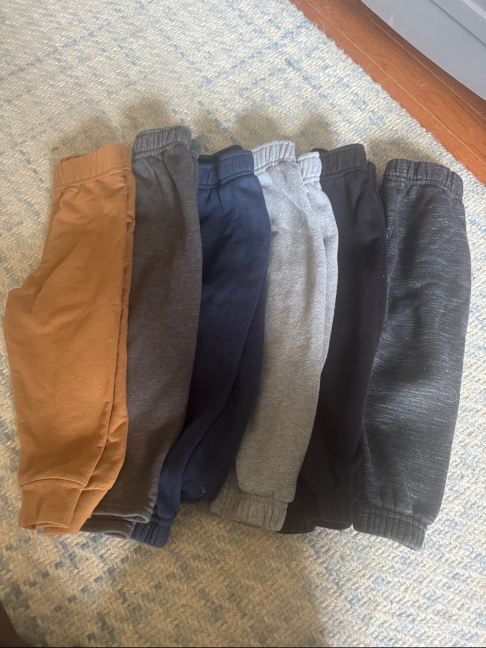 Garanimals 2T lot of 6 Kids Elastic Waist Jogger Pants - Multi-Color Pack